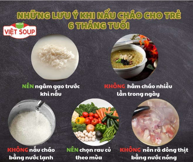 LÀM SAO ĐỂ NẤU CHÁO DINH DƯỠNG CHO BÉ 6 THÁNG TUỔI PHÁT TRIỂN VƯỢT TRỘI?