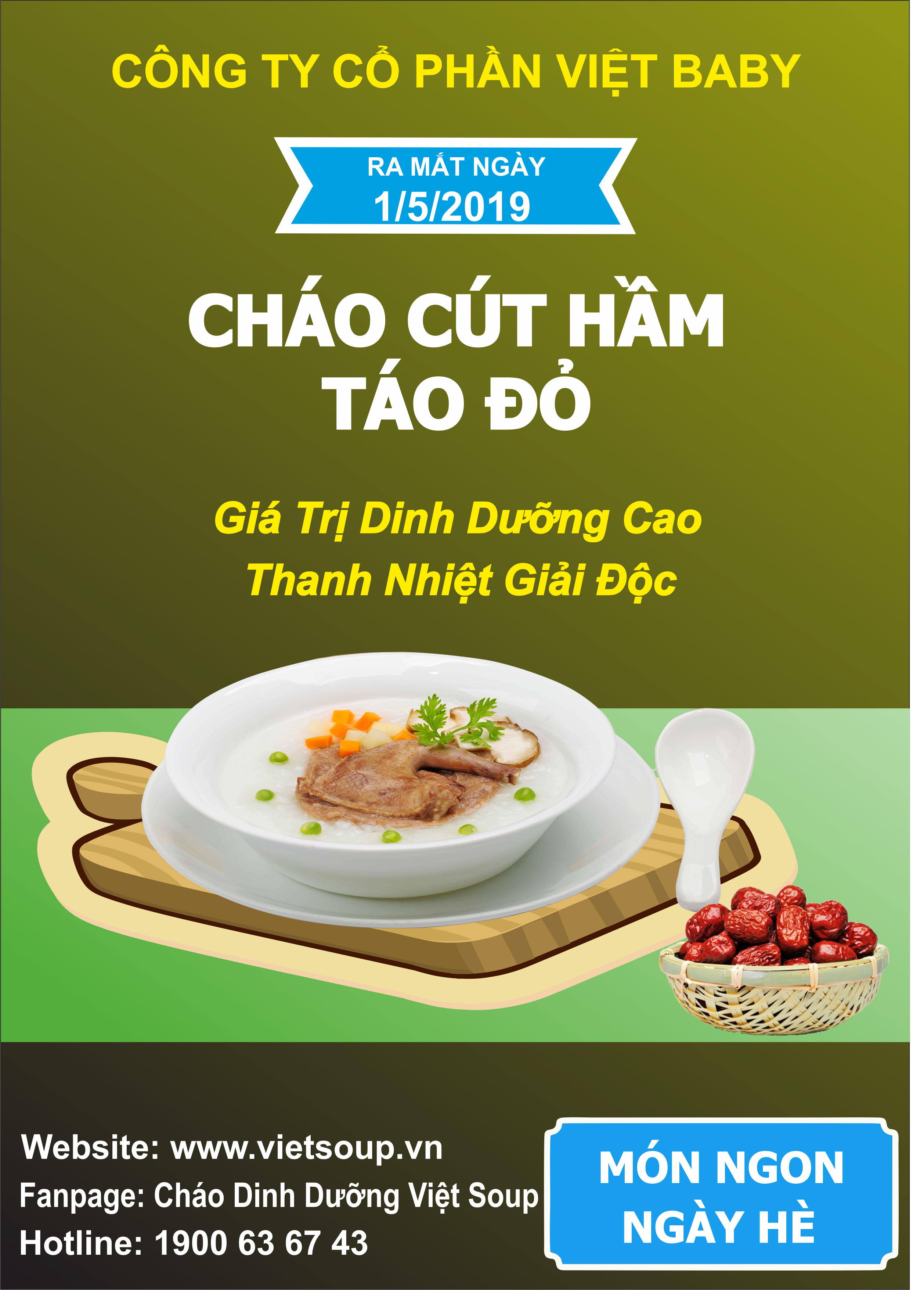 Lợi ích sức khỏe từ món cháo chim cút hầm táo đỏ