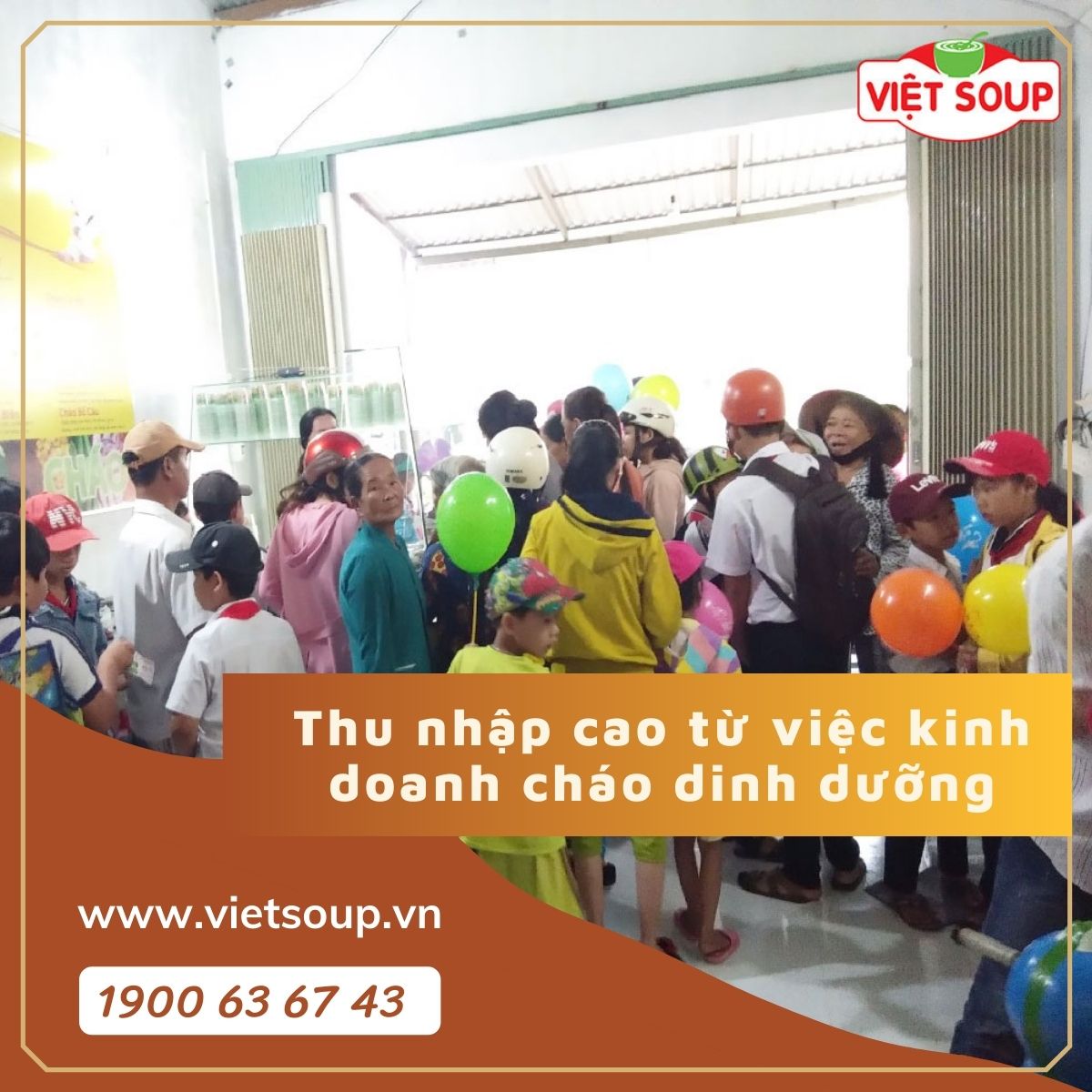 Thu nhập cao từ việc kinh doanh cháo dinh dưỡng