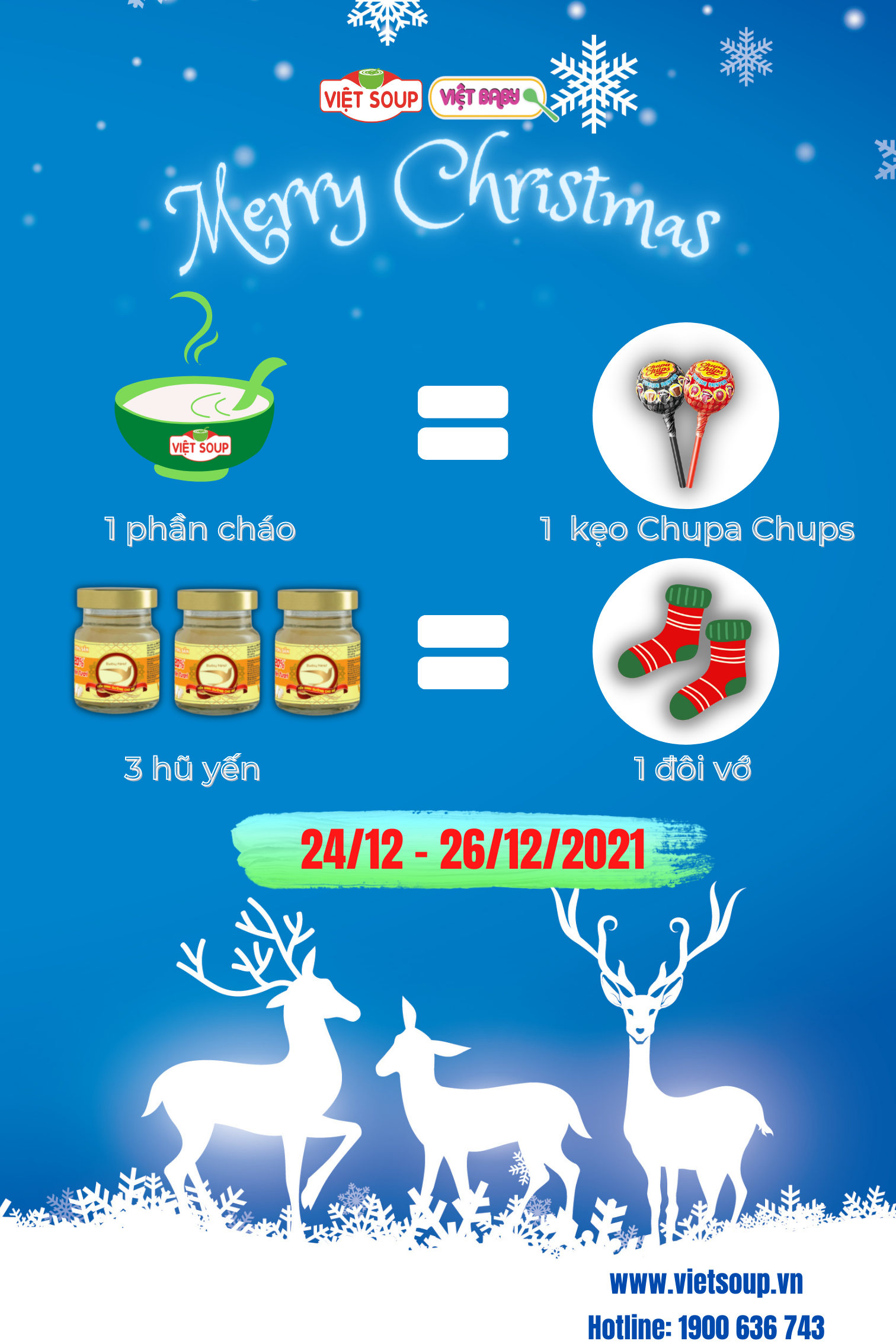 NHẬN QUÀ NOEL CÙNG CHÁO DINH DƯỠNG VIỆT SOUP