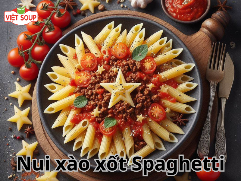 Cách làm nui xào Spaghetti trong 3 phút